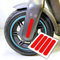 4 Aufkleber - Ovale Streifen geeignet für Segway Ninebot Max g30d E-Scooter (Rot Reflektierend)