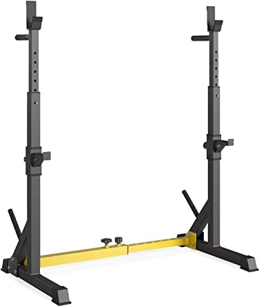 Squat-Rack Langhantelständer Höhenverstellbar, verstellbarer Multifunktion, Hantelständer Kniebeugenständer Dip-Station Dip-Ständer, Max. Belastung 250 kg, Bankdrückständer Zuhause & Fitnessstudio