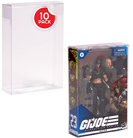 EVORETRO Actionfiguren-Vitrine, kompatibel mit GI Joe Classified Serie, 15,2 cm, transparentes PET, 0,40 mm dick, Kunststoff-Schutzbox, 10 Stück