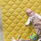 Sanosoft® Krabbeldecke - rutsch- & wasserfest - Öko Tex & Made in Germany (130x150cm, Senfgelb)