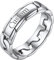 FOCALOOK Damen 4mm breit Band Ring Panzerkette Design Edelstahl personalisiert Ehering Trauring Verlobungsring Partnerring Modeschmuck Accessoire für Hochzeit Verlobung Größe 57 (18.1)