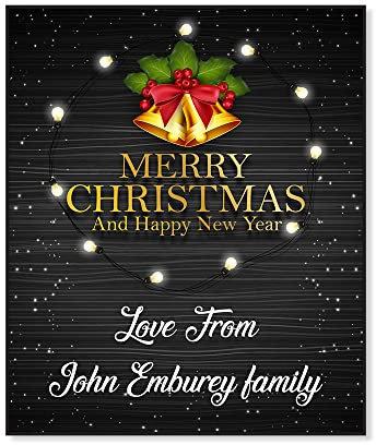 Pack of 3 Personalised Wine Label (100 x 120 mm) Waterproof X-Mas Wine Bottle Labels for Parties & Gifts Papa Prints®