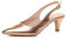 AJVANI Womens Ladies Low Heel 50s Slingback Buckle Pointed Open Back Shoes Size 6 39 Rose Gold