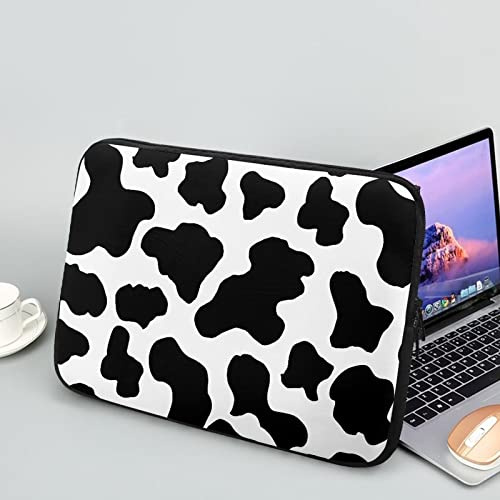 Showudesigns Housse en cuir de vache pour ordinateur portable en néoprène pour femme, housse confortable pour ordinateur portable de 10 pouces, idéale pour le travail, la tablette de voyage, sacoche