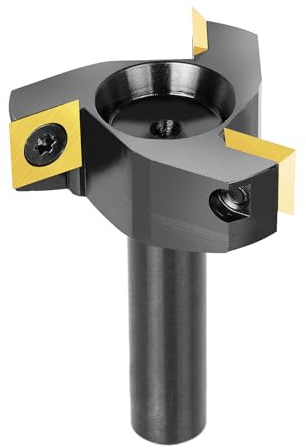 SpeTool CNC Spoilboard Surfacing Router Bit 1/2 Shank 2 Inch Cutting Diameter, Slab Flatting Router Bit Carbide Insert Hobelbit Wood Bottom Cleaning