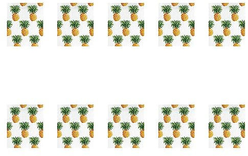 FIOERDTUIE 10 Stück Geschirrtuch Mikrofaser saugfähig schnelle chemische Reinigung Werkzeuge Haushaltsbedarf Reinigungstuch Küchenbedarf Geschirrtücher, Ananas