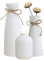 Vase, Set of 3 Vasen für Pampasgras,Vasen Deko Aesthetic,Boho Deko Vase Weiß matt Keramik Getrocknete Blumen Kunsthandwerk Ornamente für Büro Haus Deko Dekoration,vasen Set