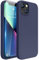 Miracase Designed for iPhone 13 Case with Screen Protector, [Soft Anti-Scratch Microfiber Lining], Shockproof Liquid Silicone Rubber Phone Case Cover for 13 6.1 inch(Navy Blue)