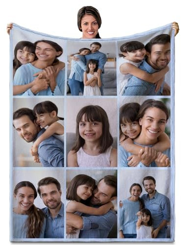 Personalisierte Decke, Fotodecke mit Eigenem Foto, Personalisiert Decke mit Foto, Kuscheldecke mit Foto, Decke Selbst Gestalten Foto, Personalisierte Geschenke fur Freundin, Mama, Papa(9 Fotos)