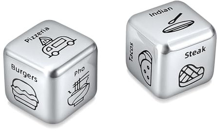 2 STK Datum-Nacht-Würfel Jubiläumsgeschenk, 2,5x2,5x2,5cm Paar-Date Night Geschenk Food Decision Dice Lebensmittelentscheider für Hochzeit Valentinstag Weihnachten Geburtstag (Stil 3)
