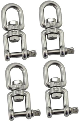 Yardwe 4 Stück Metalle Federhaken Taschenlampenhalter für Gürtel Drehgelenk aus Metall Haken zum Aufhängen Drehhaken hängender Wirbel die Kette Schwenkring Schäkel rotieren praktisch