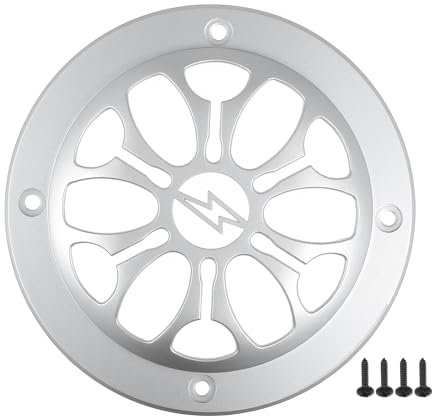 A ABSOPRO Rejilla de Altavoz para Coche de 4 con Tornillos - Plateado - 1 Unidad