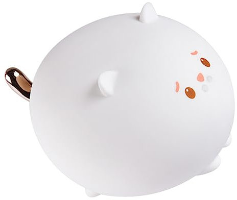 Gadpiparty 2 Stk Katzenstreichellicht nachtlicht zu hause Nachtlicht für Kinderzimmer LED-Katzenlampe schönes Nachtlicht Nachttischlampe USB Silikonlampe Licht klopfen Kätzchen Abs Weiß