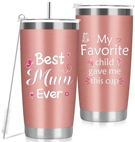 MestectPET Gifts for Mum from Daughter Son, Birthday Gifts Travel Mug for Mum, Insulated Coffee Cup for Mothers Day, Christmas, Birthday, Insulated Coffee Cup & Wine Tumbler 600ml