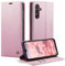KZB Cover per Samsung Galaxy A35 5G Custodia in Pelle Premium Libro Portafoglio Flip Wallet Magnetica Porta Carte Supporto Protezione Case per Samsung Galaxy A35 - Oro Rosa