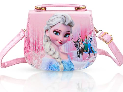 Chukua Kinderhandtasche Els - Tasche Umhängetasche Kinder Mädchen Prinzessin Handtasche Kindertasche Schultertasche mit Verstellbarem Gurt zum Ausgehen oder Reisen, Geschenke Mädchen Girls