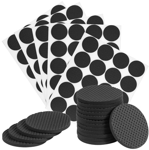 QWORK® 100 Stück Antirutsch Pads 40mm x 3mm, Selbstklebend Möbelgreifer Eva-Pads für Sofa Stühle Füße Möbelfüße