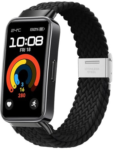 SUGARJAR Trenzada Correas Compatible con Huawei Band 8/9/10,Correas Elásticas Deportivas Repuesto para Mujeres y Hombres