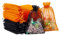 STARUBY 100 PCS Schwarz und Orange Organzasäcke 10 x 15 cm 2 Arten von Farbe Organzabeutel Geschenkbeutel Kordelzug Geschenkbeutel Mesh Bag für Hochzeit Halloween Party Schmuck Süßigkeiten Tasche