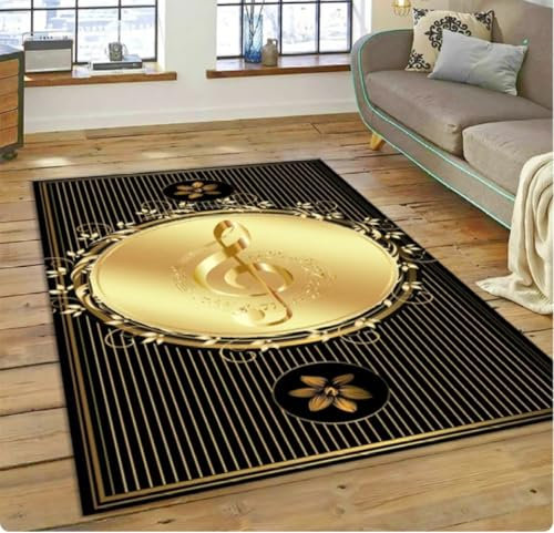 Creative Musical Note Piano Art Carpet Rug for Home Living Room Bedroom Sofa Doormat Decor Area Rug Non-Slip Floor Mat 60X90Cm