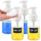 Segbeauty Schaumspender, 4 Stück 400ml Shampoo Spender für Dusche, Seifenspender Durchsichtig, Pumpflasche Plastik, Seifenspender mit Etiketten für Küche, Bad, Seifenspender Modern