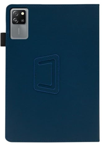 INSOLKIDON Compatibile con Black-view Tab 60 WiFi 10-INCH Tablet Custodia protettiva in pelle Cover con Funzione di Supporto, Auto Svegliati/Sonno,Cover Protezione in PU Pelle (Blu scuro)