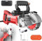 Rainureuse électrique 6500r/min, Machine de découpe de rainures murales 5500W, Profondeur réglable de 0 à 42 mm, Largeur 40 mm, rainure rotative à 90°, Machine à rainurer Le béton pour Mur