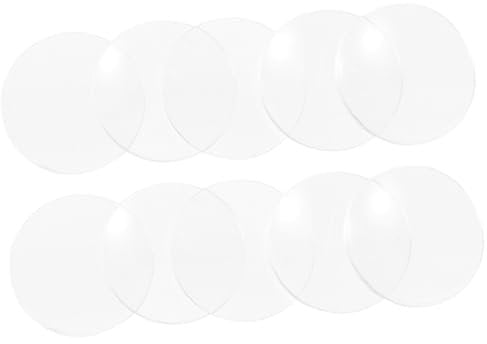 TEHAUX 10Pcs Acrylic Magnifier Lens Convex Lens for Crafting Durable Replacement Lenses for Various Applications Enhance Viewing Experience with Bright Clarity