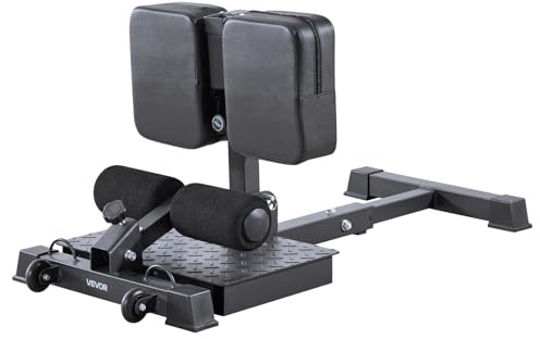 VEVOR Sissy Squat Machine, Multi-Function Deep Sissy Squat Bench for Leg Muscle Training, Easy Setup & Foldable Core Waistline & Glute Workout Equipment, Leg Exercise Machine for Home Gym, Black
