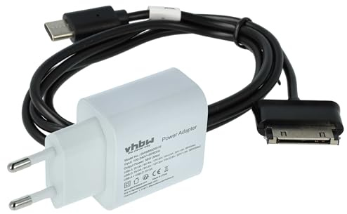 vhbw 2-TLG. Lade-Set kompatibel mit Apple iPhone 13 Pro, 13 Pro Max, 5, 4S, 13, 5C, 4, 13 Mini - 1x Netzteil, 1x USB-C Kabel
