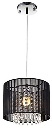YCVAWEOD Lustre Moderne brossé en Argent Noir, Lampes LED, lustres en Cristal, Lampes de Salon, Lustre d'éclairage LED, Suspension LWX