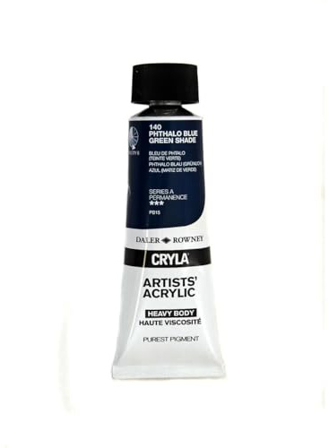 Daler-Rowney Cryla Acrylic 75 ml Phthalo Blue Green, Professional Artists