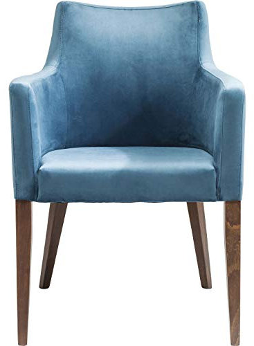 Kare Design Armlehnstuhl Mode Velvet Petrol, Moderner, Bequemer Esszimmerstuhl, Gepolsterter Essstuhl, XXL Esszimmerstuhl, blau, 87x60x70cm (H/B/T)