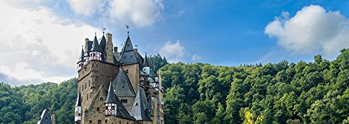 hansepuzzle 65337 - Burg Eltz Puzzle 1000 Teile - Natur mit hochwertiger Aufbewahrung: Kartonbox und wiederverschließbarem Beutel - Format 90 × 31,7 cm