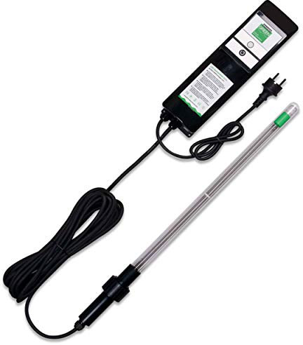 Wagner Green 75 Watt UVC Tauchstrahler 3-tgl. Bausatz mit Betriebsstundenzähler, UVC Teichklärer Lampe für den Gartenteich Koiteich Filter zur Entkeimung und Algenvernichter