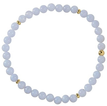 Chalcedon blau Stretch Armband Gummizug