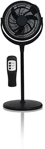 Prem-i-air 12 Inch 30cm Cold air Cooling Stand Fan with 7 Hour Timer, Remote Control. 3 Speed & Quiet Operation. Desktop or Floor Mountable. Large Area