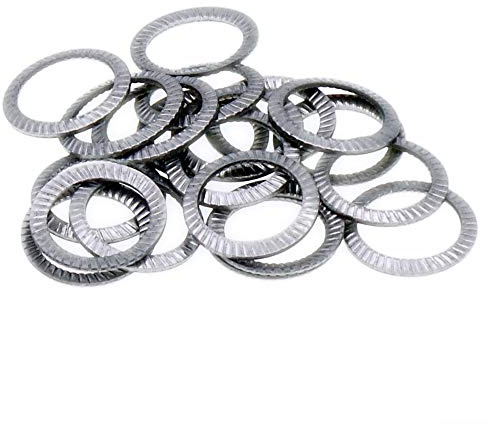 Rondella di bloccaggio M16 (16 mm) (serrata), in acciaio inox (A2) (confezione da 20)