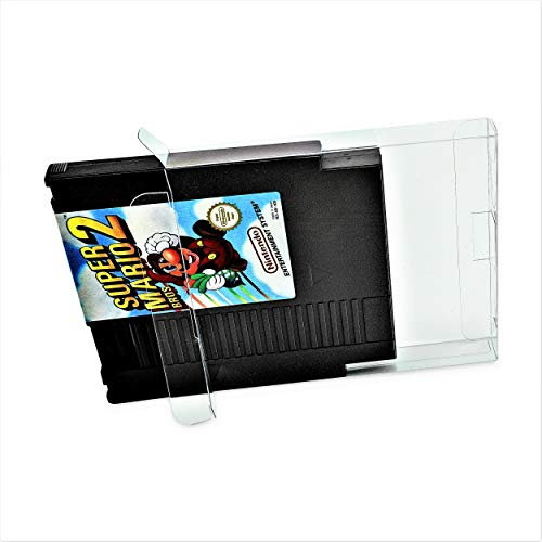 RESET RETRO 10x Klarsicht Schutzhüllen passend für Nintendo Modul Spiele NES Cart 0,3mm Passgenau und Glasklar-PET-Reset Retro Game Protectors-cases-box-Staubdicht-UV-Schutz