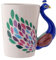 Puckator Pfau geformter Henkel Tasse aus Dolomit-Keramik