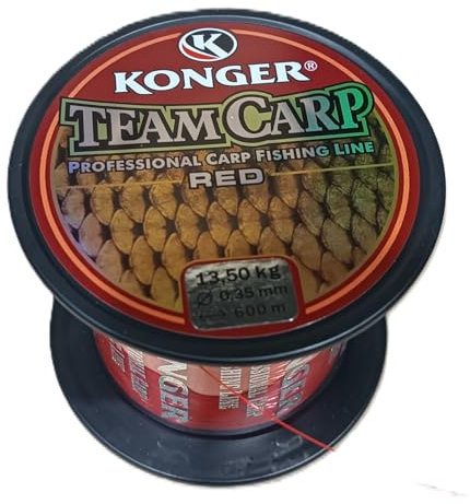 Angelschnur Karpfenschnur KONGER Team CARP RED schnell sinkende 600m 0,20-0,40mm Feederschnur (0,30mm / 11,30kg)