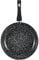 20cm Small Frying Pan with Lid Black Granite Marble Coated Non Stick Pan for Gas, Electric Hob (20 cm Granite)