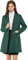 Allegra K Manteau à Fermeture boutonnée à Revers pour Femmes Costume d'Halloween Vert S