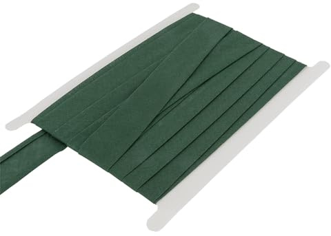 DFL 100% Cotton Bias Binding Tape, Premium Sewing Trim – 5 Metre Length | 1 Inch (25 mm) or 1/2 Inch (13 mm) Widths | 30 Colours for Quilting, Dressmaking & Crafts(Bottle Green,1 Inch/25mm Wide)