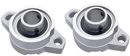 2 Stück Zinklegierung selbstausrichtendes Stehlenklotz Bohrung Rhombus Flansch Lagerständer Innenkugel montiert Stehlager Mini Einsatzlager für 3D-Druckmaschinen KFL001 (12 mm)