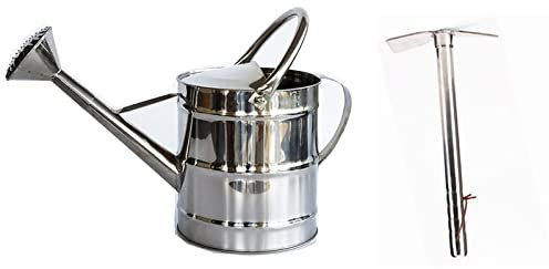 Gießkanne Edelstahl- Gießkanne mit großer Kapazität Gießkanal CAN haushalt Langmaul Verdickter Gießwasser und Bewässerung Dual-Zweck- Duschwassergießkanne 8L / 2L Pflanze Wasserkanne ( Color : 8lc )