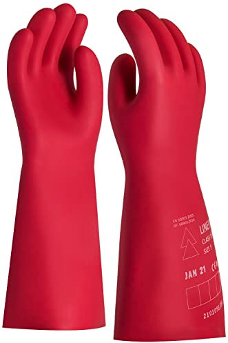 PRO FIT 703 Schutz-Handschuhe für Elektriker - Arbeits-Handschuhe gegen Elektrizität - EN 60903 (Klasse 0) - Rot - 10/XL