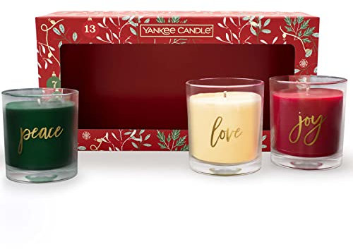 Yankee Candle Geschenkset | 3 duftende Becherkerzen | Kollektion „Countdown to Christmas“