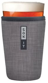Sok It Pint Sok Beer Glass Sleeve Insulated Neoprene Cover (Anthracite, Pint Glass Sleeve)