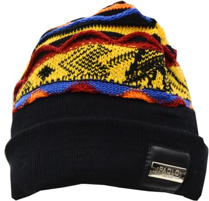Paolo Deluxe Herren Winter Strickmütze Multicolored Beanie Mütze